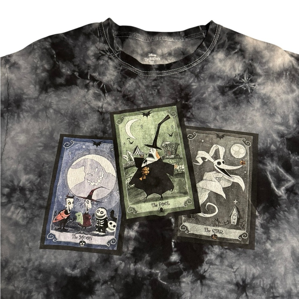 Disney Black and Gray Nightmare Before Christmas T-Shirt - Picture 3 of 4